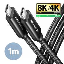USB 4 C-C k&aacute;bel 1m Axagon PD 240W BUCM4X-CM10AB BUCM4X-CM10AB