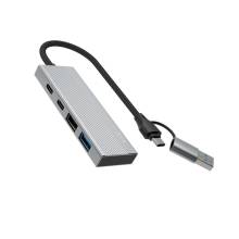 FIXED 4 portos USB-HUB, sötétszürke FIXHU-PT-GR