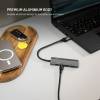 FIXED 4 portos USB-HUB, sötétszürke FIXHU-PT-GR