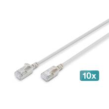 Digitus CAT6A F-FTP Patch Cable 1m Grey (10 Pack) DK-1632-A-010S-10