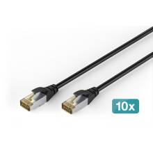 Digitus CAT6A S-FTP Patch Cable 1m Black (10 Pack) DK-1644-A-010-OD-10