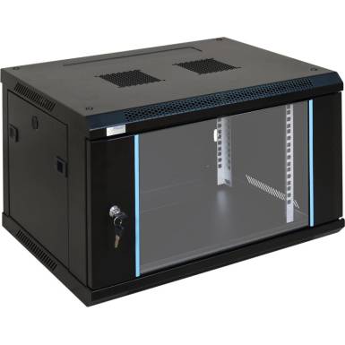 Pulsar 19" 6U 600x450 fali rack szekrény; lapraszerelt; fekete RWA664 Pulsar 19" 6U 600x450 fali rack szekrény; lapraszerelt; fekete RWA664