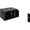 Pulsar 19" 6U 600x450 fali rack szekrény; lapraszerelt; fekete RWA664