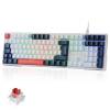 Redragon Trundle RGB K668 Red USB magyar mechanikus billentyűzet fehér K668WBO-RGB_RED_HU