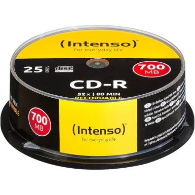 Intenso CD-R 80 52x Cake Box 25db/henger (25-ös címke) 1001124 Intenso CD-R 80 52x Cake Box 25db/henger (25-ös címke) 1001124