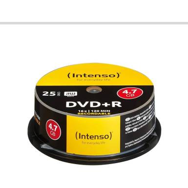 Intenso DVD+R 4,7Gb 16x Cake Box 25db/henger (25-&ouml;s c&iacute;mke) 4111154