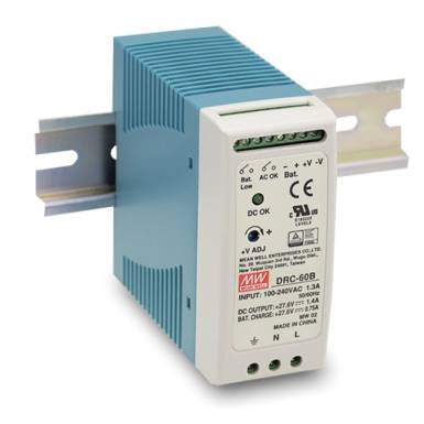 Szünetmentes tápegység; 13,8V; 4,3A (2,8 + 1,5); 60W; DIN sínre szerelhető DRC-60A Szünetmentes tápegység; 13,8V; 4,3A (2,8 + 1,5); 60W; DIN sínre szerelhető DRC-60A