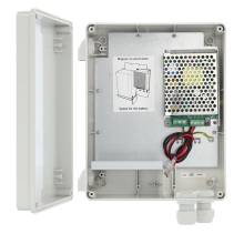 Falra szerelhető, műanyag dobozos kapcsolóüzemű szünetmentesíthető tápegység 13,8V/3A/7Ah; IP44 HPSBH-12V3A-B Falra szerelhető, műanyag dobozos kapcsolóüzemű szünetmentesíthető tápegység 13,8V/3A/7Ah; IP44 HPSBH-12V3A-B