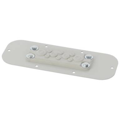 Lemez 10 membránátvezetővel az AWOH sorozatú házakhoz; 245 x 20 x 90mm AWOH-PM10B Lemez 10 membránátvezetővel az AWOH sorozatú házakhoz; 245 x 20 x 90mm AWOH-PM10B