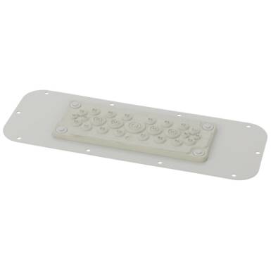 Lemez 25 membránátvezetővel az AWOH sorozatú házakhoz; 360 x 27 x 130mm AWOH-PM25C Lemez 25 membránátvezetővel az AWOH sorozatú házakhoz; 360 x 27 x 130mm AWOH-PM25C