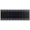 4U szerelőlemez; rack 19” szekrénybe építhető; DIN-TH35-24xS sínnel RADIN