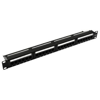 19" patch panel; 24 port; Cat6; árnyékolatlan; tehermentesítővel; dual IDC (Krone/110) NRPP-RJ45-124U-H 19" patch panel; 24 port; Cat6; árnyékolatlan; tehermentesítővel; dual IDC (Krone/110) NRPP-RJ45-124U-H