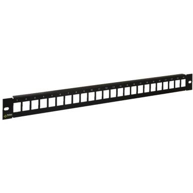 19" keystone patch panel; 24 port; &aacute;rny&eacute;kolatlan RAP-RJ45