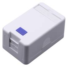 Keystone fali aljzat, fel&uuml;letre szerelhető; 1 portos; &aacute;rny&eacute;kolatlan; 90&deg;/180&deg; keystone kompatibilis NBN-KEY-11U-S