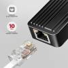 AXAGON ADE-10GR Type-C USB3.2 Gen 2 - 10 Gigabit Ethernet 10/100/1000/2500/5000/10000 Adapter Aluminum/Black ADE-10GR