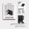 AXAGON PCEE-G50 PCIe Adapter 5 Gigabit Ethernet Realtek PXE w. SP & LP PCEE-G50