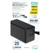 Platinet PMPB8020 80000mAh 20W PD PowerBank Black PMPB8020