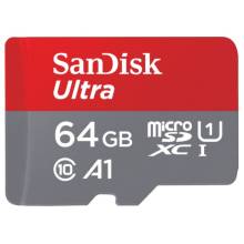 SanDisk Ultra 64GB microSD kártya; microSDXC; Class 10 UHS-I; SDSQUAB-064G-GN6IA