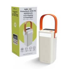 Mobile Origin LCD Display & Flashlight PB18 50000mAh PowerBank Beige MO-50DF-PB18