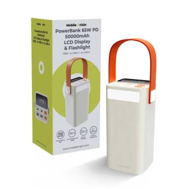 Mobile Origin LCD Display & Flashlight PB18 50000mAh PowerBank Beige MO-50DF-PB18 Mobile Origin LCD Display & Flashlight PB18 50000mAh PowerBank Beige MO-50DF-PB18