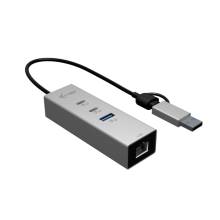 I-TEC USB-C/USB-A Metal HUB 3 (2x USB-C, 1x USB-A) Port + 2.5GLAN CAMETALG325HUB