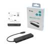 I-TEC 4-port USB-C Metal 2xUSB 3.0+2xUSB-C Hub Black C31HUBMETAL2A2C