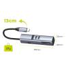 Mobile Origin USB-C Hub 7-in-1 HB2, HDMI, 3× USB-C, USB-A, TF/SD Slot, 5 Gb/s, Space Gray MO-71MH-HB2