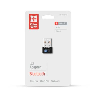 ColorWay CW-AD-BT53 Bluetooth BT 5.3 Adapter Black CW-AD-BT53 ColorWay CW-AD-BT53 Bluetooth BT 5.3 Adapter Black CW-AD-BT53