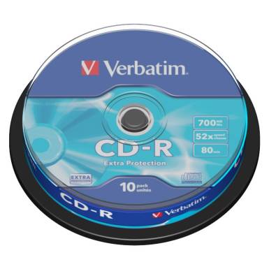 Verbatim DataLife CD-R 80 52x 10db/henger (10-es címke) 43437 Verbatim DataLife CD-R 80 52x 10db/henger (10-es címke) 43437