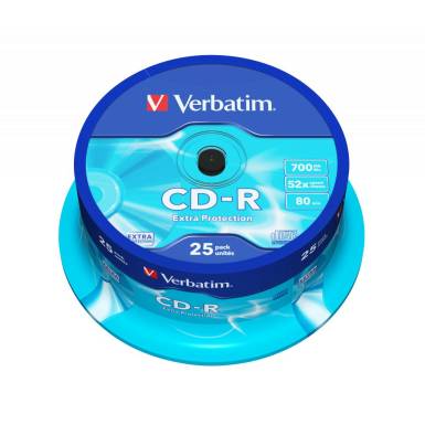 Verbatim DataLife CD-R 80 52x 25db/henger (25-ös címke) V43432 Verbatim DataLife CD-R 80 52x 25db/henger (25-ös címke) V43432