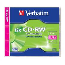 Verbatim CD-RW 80 8-12x Norm&aacute;l tok 1db-os (1-es c&iacute;mke) 43148