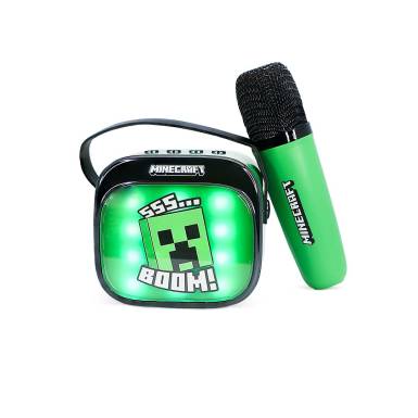 OTL Technologies Minecraft PopSing LED Light-Up Bluetooth Karaoke Speaker & Microphone Green MC1447 OTL Technologies Minecraft PopSing LED Light-Up Bluetooth Karaoke Speaker & Microphone Green MC1447