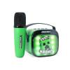 OTL Technologies Minecraft PopSing LED Light-Up Bluetooth Karaoke Speaker & Microphone Green MC1447
