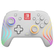 PDP Afterglow Wave Wireless Controller for Nintendo Switch White 500-238-WH