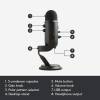 Blue Yeti 10 Year Anniversary Edition Microphone Blackout 988-000229