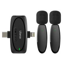 Ulanzi A020GBB1 V6 3-in-1 2db vezet&eacute;k n&eacute;lk&uuml;li lavalier mikrofon lighting usb-c 3.5mm jack Black UL-A020GBB1