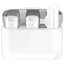 Ulanzi J12 vezet&eacute;k n&eacute;lk&uuml;li Lavalier mikrofon 2 mikrofon &eacute;s 1 vevő usb-c csatlakoz&aacute;s White UL-3096