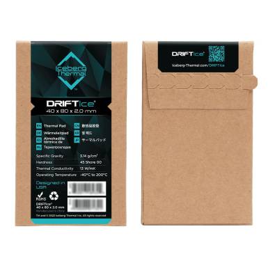 Iceberg Thermal DriftIce 40x80x2mm Hővezető lap (1lap/csomag) DRIFTICE20-A0A