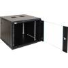 19" 9U 600x600 fali rack szekrény; lapraszerelt; fekete RWA966