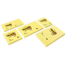 Öntapadó jegyzettömb, 102x152 mm, 100 lap, kockás, 3M POSTIT, sárga