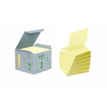 Öntapadó jegyzettömb, "Z", 76x76 mm, 100 lap, környezetbarát, 3M POSTIT, sárga