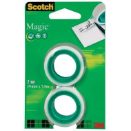 Ragasztószalag, 19 mm x 7,5 m, 3M SCOTCH "Magic tape 810"