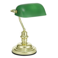 Asztali lámpa, 60 W, "Banker", zöld