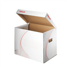 Archiváló konténer, karton, levehető tető, ESSELTE "Standard", fehér