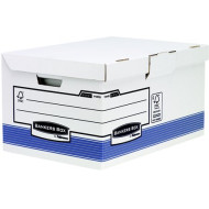 Csapófedeles archiváló konténer, "BANKERS BOX®  SYSTEM BY FELLOWES® ", kék