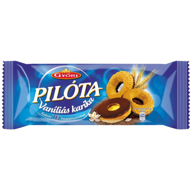 Vaníliás karika, 150 g, GYŐRI "Pilóta", tejcsokoládés