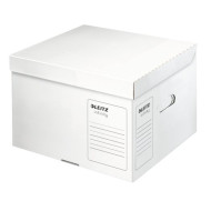 Archiváló konténer, M méret, újrahasznosított karton, LEITZ "Infinity", fehér