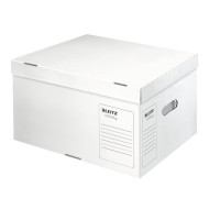 Archiváló konténer, L méret, újrahasznosított karton, LEITZ "Infinity", fehér