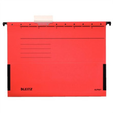 Függőmappa, oldalvédelemmel, karton, A4, LEITZ "Alpha", piros