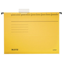 Függőmappa, karton, A4, LEITZ, "Alpha Standard", sárga